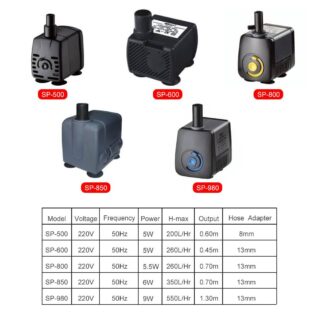 Circulation pump 'SP-800' 5.5W 250 l/h