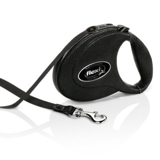 Flexi nahast lintrihm M/5 m, must