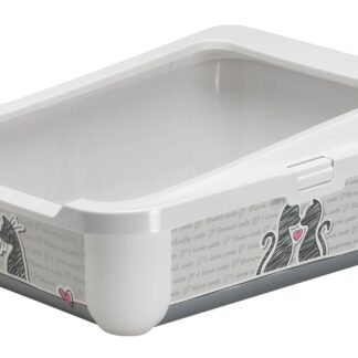 Hercules 50 cm with rim  cat's in love grey white