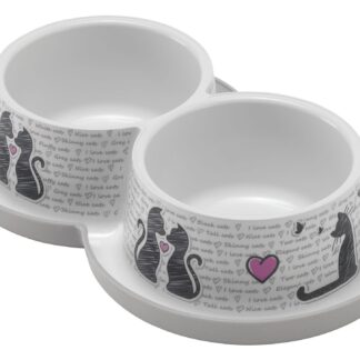 double trendy dinner - 2 x 350 ml cat's in love grey white