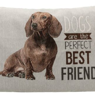 Chipo cushion, Dachshund, square, 60 × 48 cm, grey