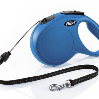 flexi New CLASSIC, cord leash, M: 8 m, blue
