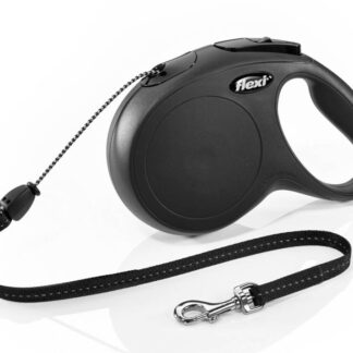 flexi New CLASSIC, cord leash, M: 8 m, black