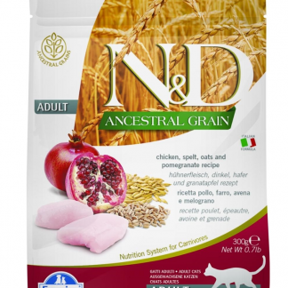 Farmina N&D Ancestral Grain Cat Adult Chicken & Pomegranate 300gr