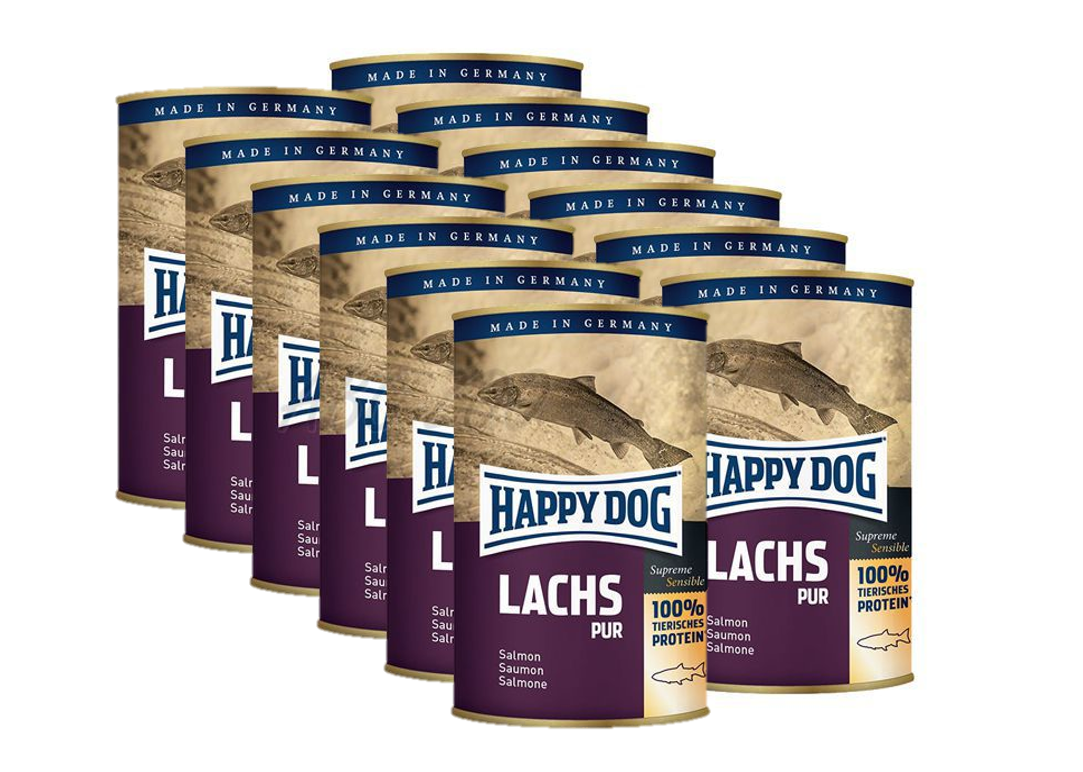 Happy Dog Single Protein (100% Lachs Pur (salmon)) - 12x375 gr