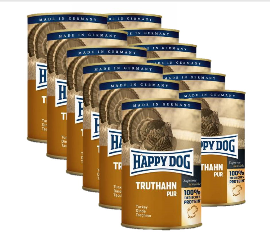 Happy Dog Single Protein (100% kalkun) - 12x800 gr