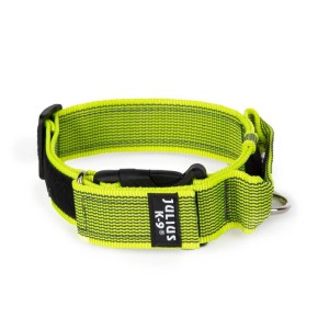 JULIUS K9® Neonowa obroża dla psa 50mm z zamykanym uchwytem i bezpiecznym zapięciem 49-70 cm