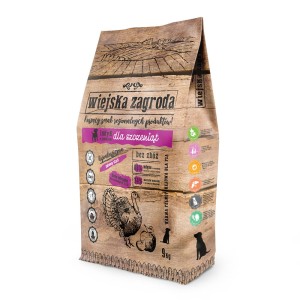 Wiejska Zagroda Indyk z jabłkiem sucha karma dla szczeniąt 9 kg