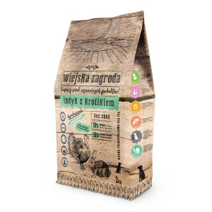 Wiejska Zagroda Indyk z królikiem sucha karma dla psa 2 kg