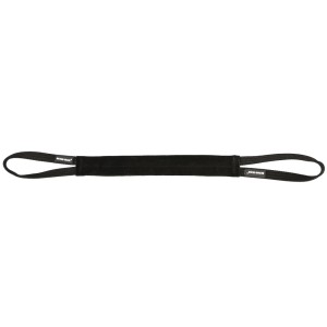 DINGO SPORT Skórzany gryzak dla psa z dwoma uchwytami 4cmx35cm - czarny