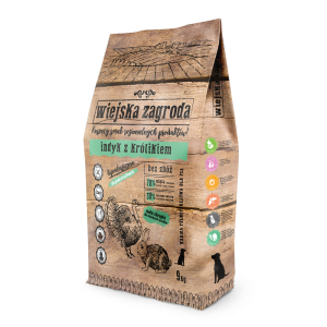 Wiejska Zagroda Indyk z królikiem sucha karma dla psa 9 kg