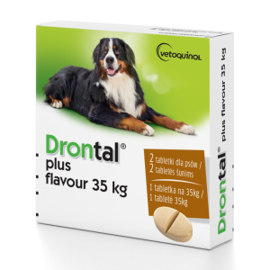 DRONTAL PLUS FLAVOUR 35kg  tabletki na odrobaczanie 2 TAB
