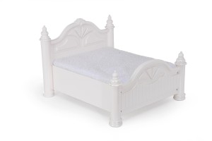 CAMON Ekskluzywne łóżko dla psa lub kota 64x56cm drewniane białe