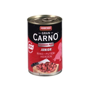 ANIMONDA GranCarno Junior - wołowina i serca indycze mokra karma dla psów 400g