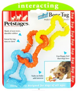 PETSTAGES Mini Bone Tug - gryzak gumowe kosteczki zabawka dla małego psa