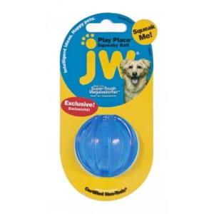 JW PET gumowa piłka dla psa 5 cm z piszczałką