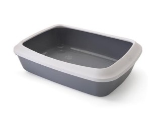 SAVIC IRIZ Kuweta owalna duża dla kota SZARA