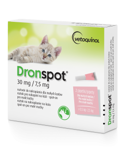 DRONSPOT przeciwpasożytniczy dla małych kotów  2 pipety