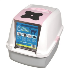 HAGEN CATIT Kuweta dla kota z filtrem węglowym 57x46x40 cm - różowa