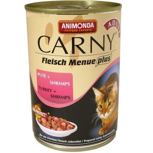 ANIMONDA Carny Adult - indyk i krewetki mokra karma dla kotów 400g