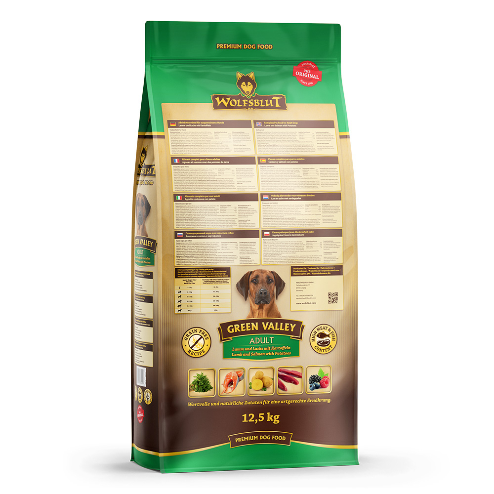 Wolfsblut Adult Green Valley - Lamm und Lachs 2 x 12,5 kg — изображение 2