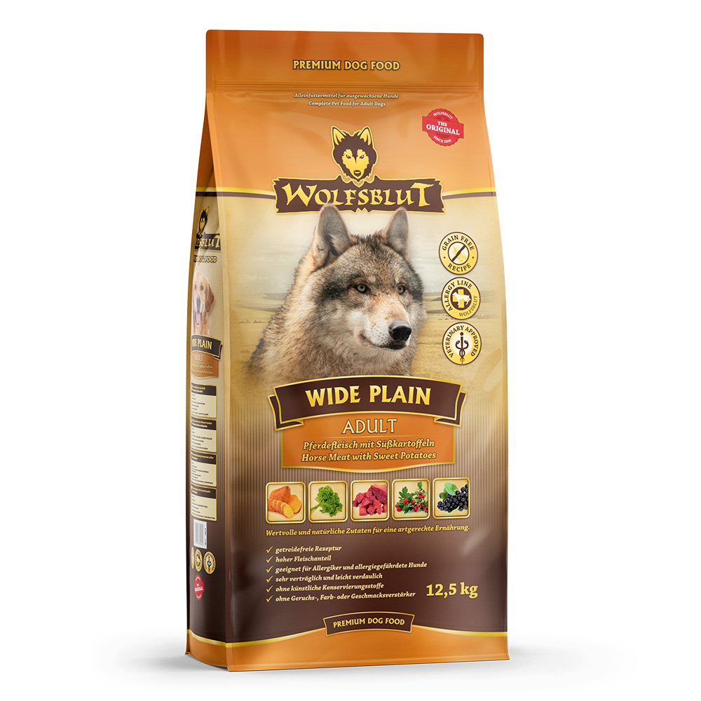 Wolfsblut Adult Wide Plain - Pferdefleisch und Süßkartoffel 2 x 12,5 kg
