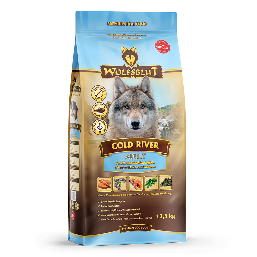 Wolfsblut Adult Cold River - Forelle und Süßkartoffel 2 x 12,5 kg
