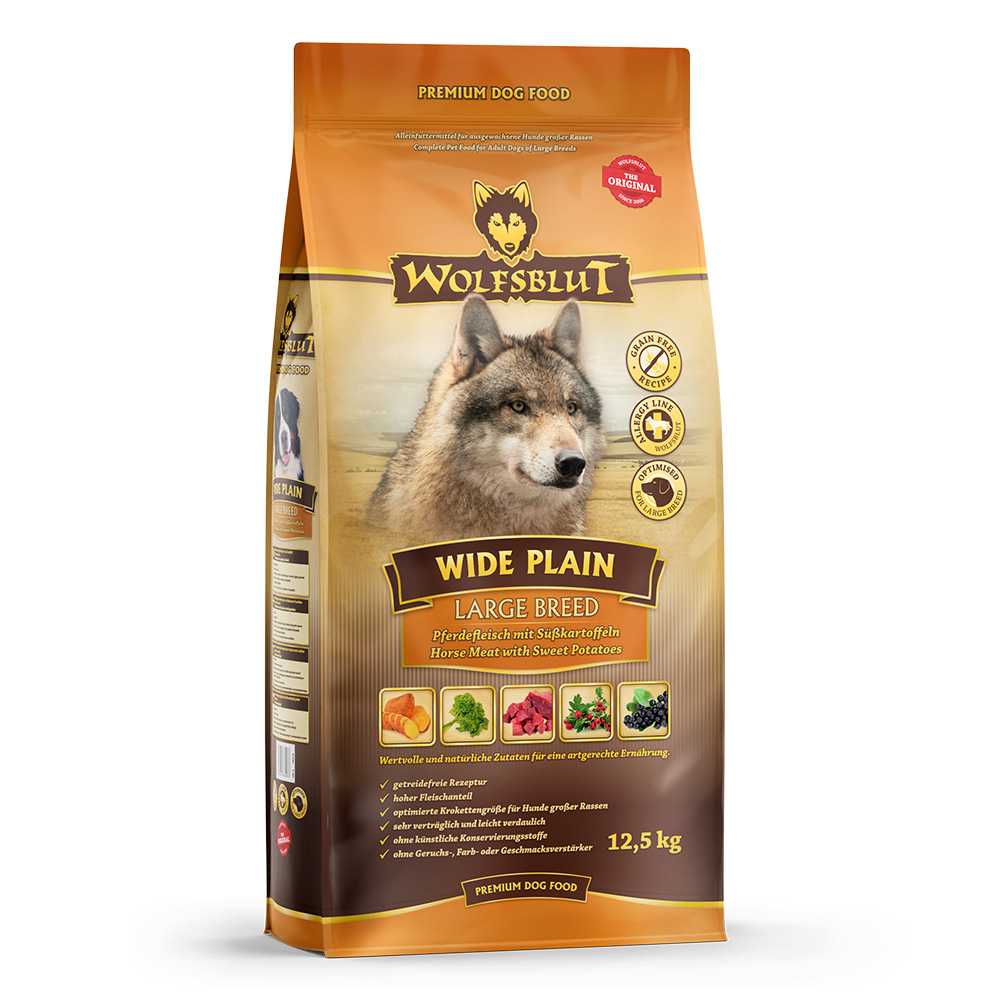 Wolfsblut Large Breed Wide Plain - Pferdefleisch und Süßkartoffel 2 x 12,5 kg