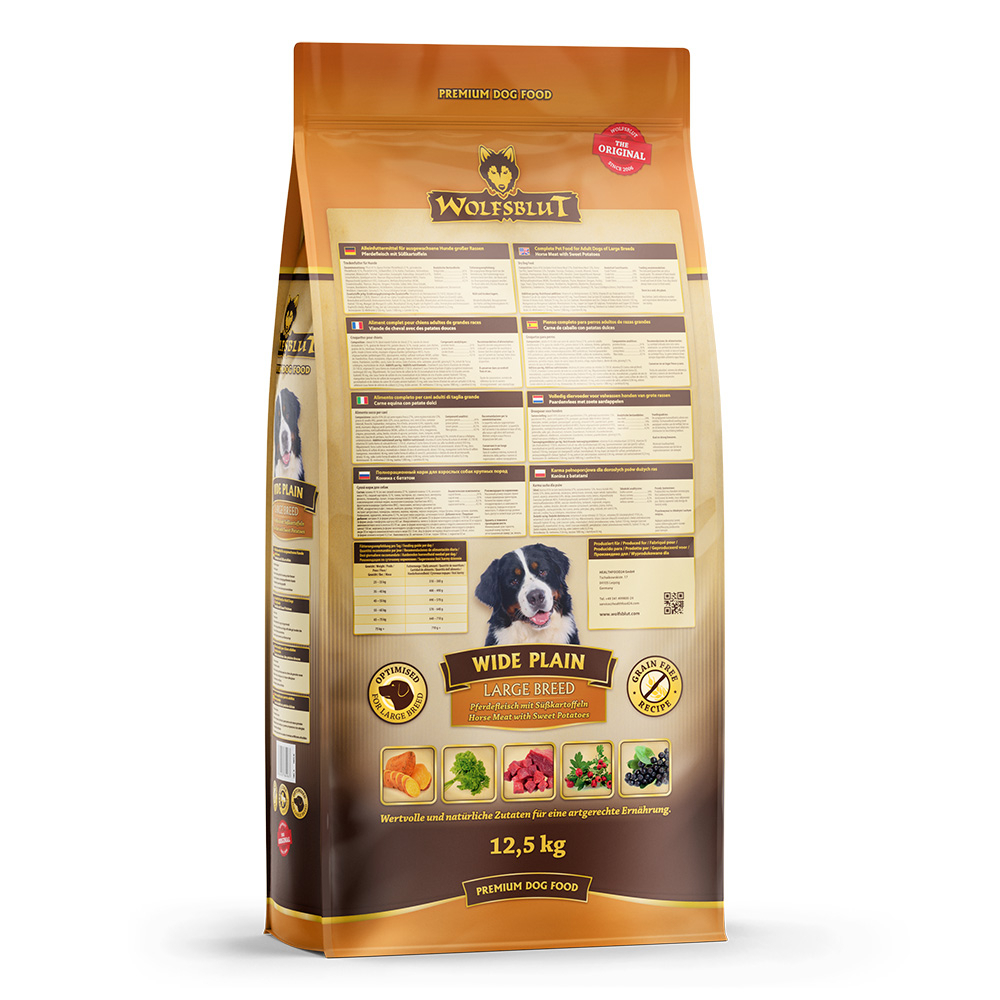 Wolfsblut Large Breed Wide Plain - Pferdefleisch und Süßkartoffel 2 x 12,5 kg — изображение 2