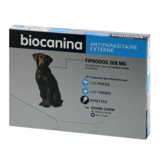 Biocanina Fiprodog 268mg Grands Chiens 20-40kg 3X2,68ml