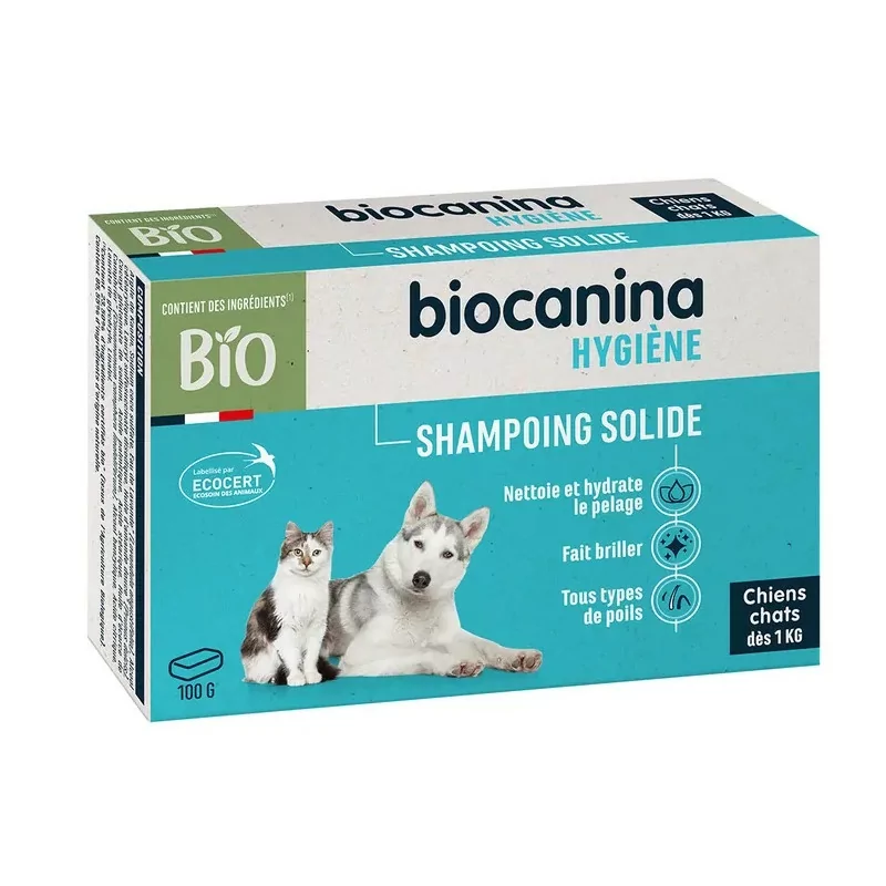 Biocanina Shampooing Solide Bio Chien et Chats dès 1kg 100g