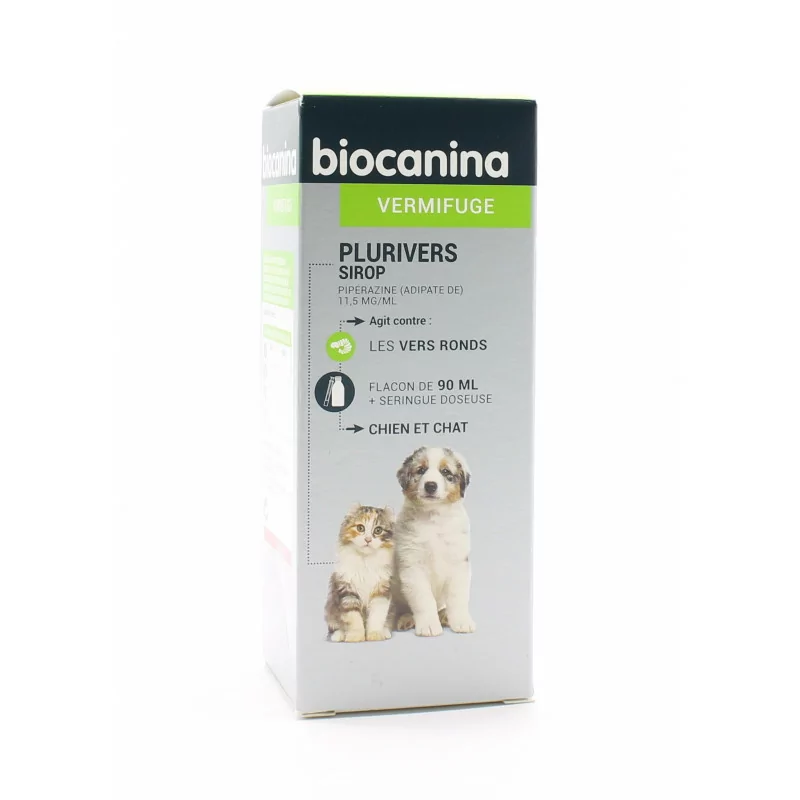 Biocanina Vermifuge Plurivers Sirop Chien et Chat 90ml