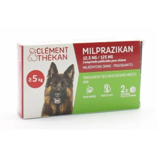 Clément Thékan Milprazikan 12,5mg/125mg Chien 2 comprimés