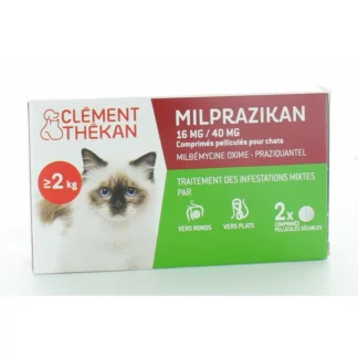 Clément Thékan Milprazikan Chat 2 comprimés