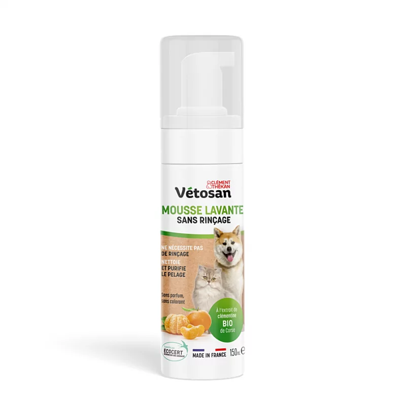 Clément Thékan Vétosan Mousse Lavante sans Rinçage 150ml