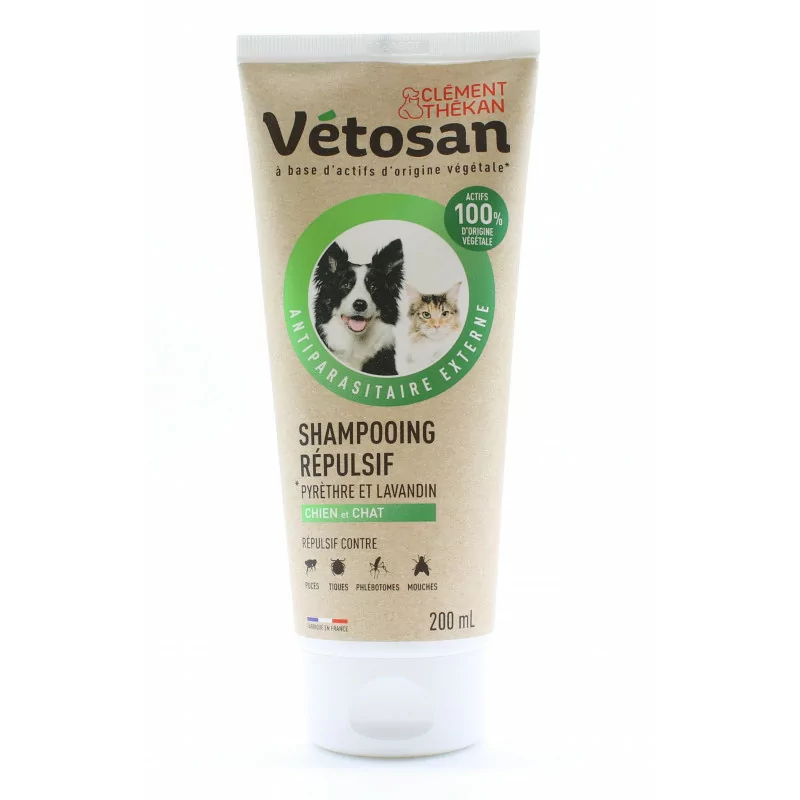 Vétosan Shampooing Répulsif Chien et Chat 200ml