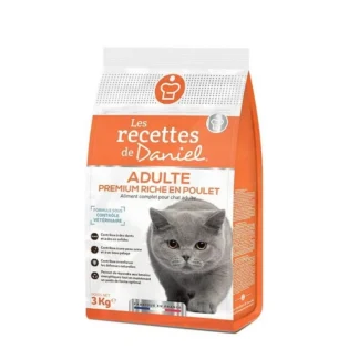 Croquettes Les Recettes de Daniel Premium Chat Adulte Poulet 3kg