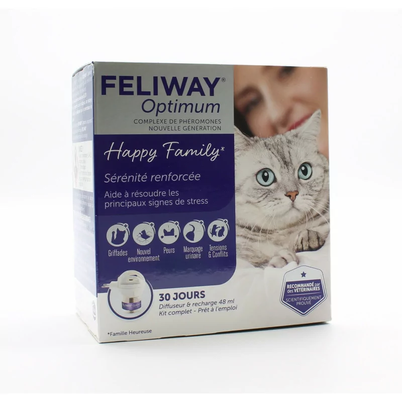 Feliway Optimum Happy Family Diffuseur et Recharge