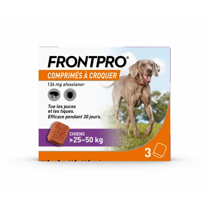 Frontpro Chiens 25-50kg 3 comprimés à croquer