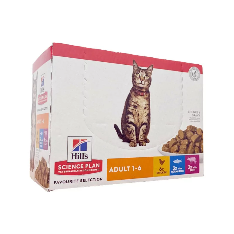 Hill's Science Plan Adult 1-6 Favourite Selection Chat 12X85g