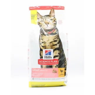 Hill's Science Plan Light Adult 1-6 Croquettes au Poulet pour Chat 3kg