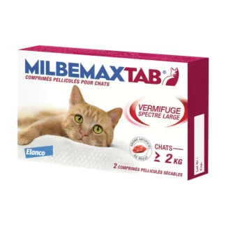 Milbemaxtab Vermifuge Chats +2kg 2 comprimés
