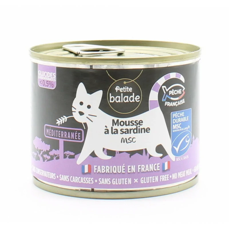 Petite Balade Mousse à la Sardine pour Chat 200g