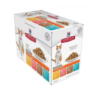 Science Plan Hill's Science Plan Chat Stérilisé Jeune Adulte Multi Pack 4 Saveurs 3x4