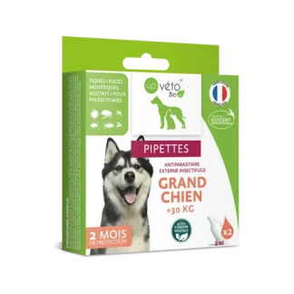 Up Véto Bio Pipettes Antiparasitaire Externe Insectifuge Grand Chien 2X5ml