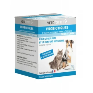 Vetoform Probiotiques Chat et Chien 15 sachets