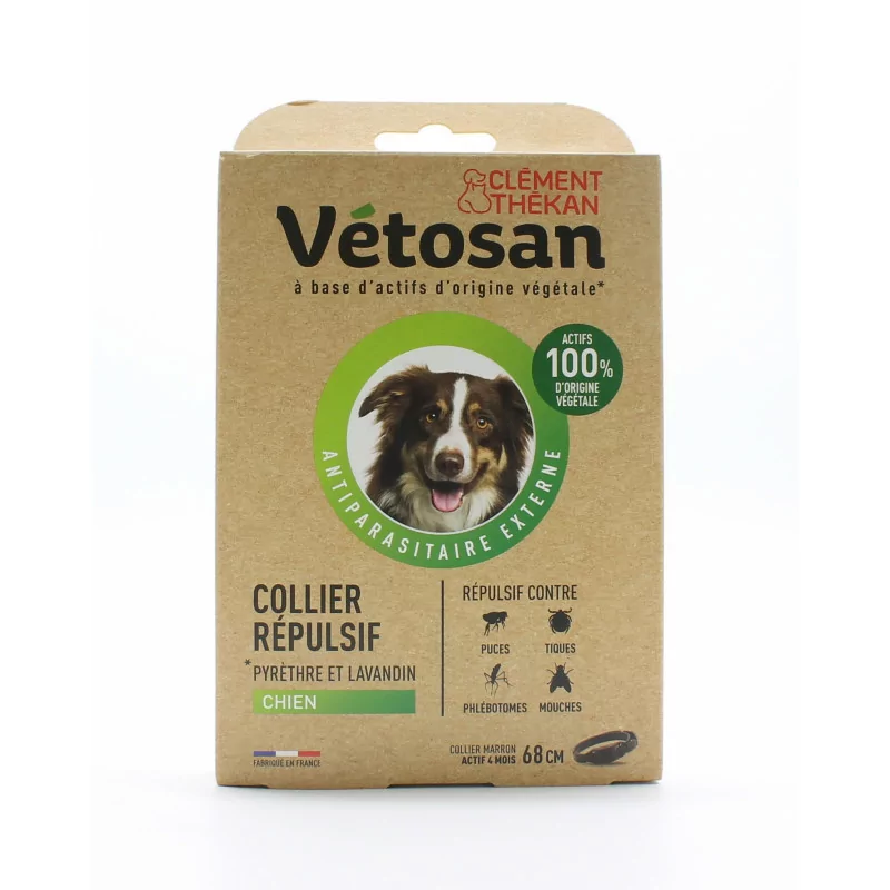 Vétosan Collier Répulsif Marron Chien 68cm
