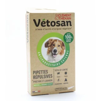 Vétosan Pipettes Répulsives Chiens 2X3ml