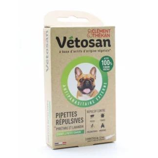 Vétosan Pipettes Répulsives Chiot et Petit Chien 2X1,5ml