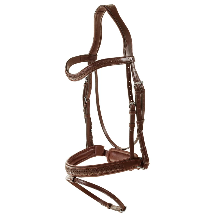 Bridon Dy'on Muserolle Combinée Large Tréssée Pull Back NEC